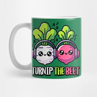 Turnip The Beet! Cute Vegetable Music Pun Cartoon Mug